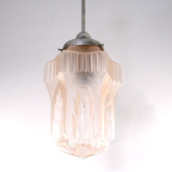 Ingedrukt Art glas modernistische Art Deco Hanger