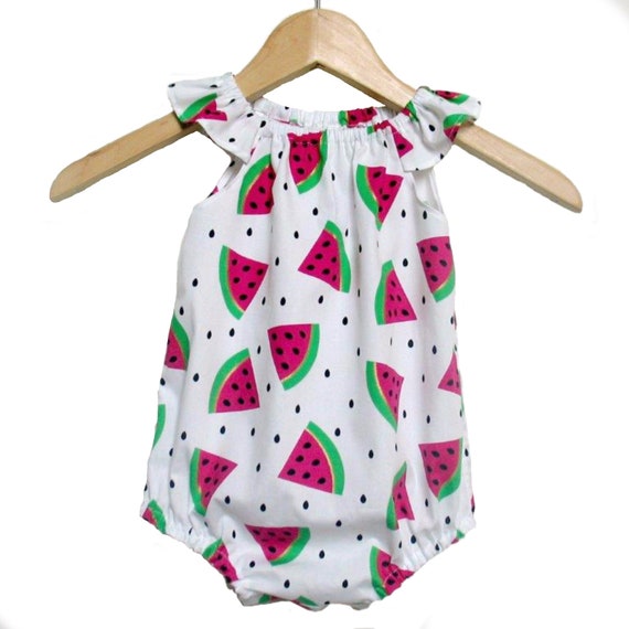 watermelon romper baby girl