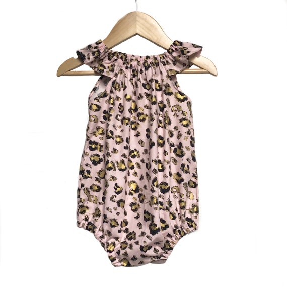 girls leopard print playsuit