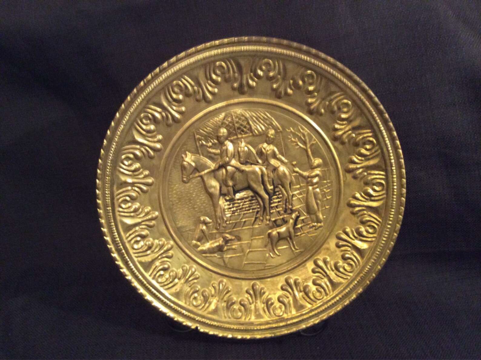 Vintage Brass Plate made in England Etsy