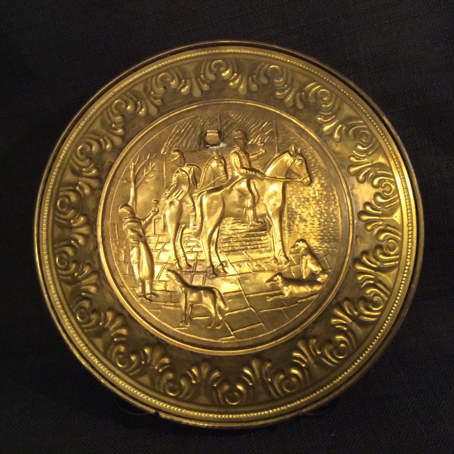 Vintage Brass Plate made in England Etsy