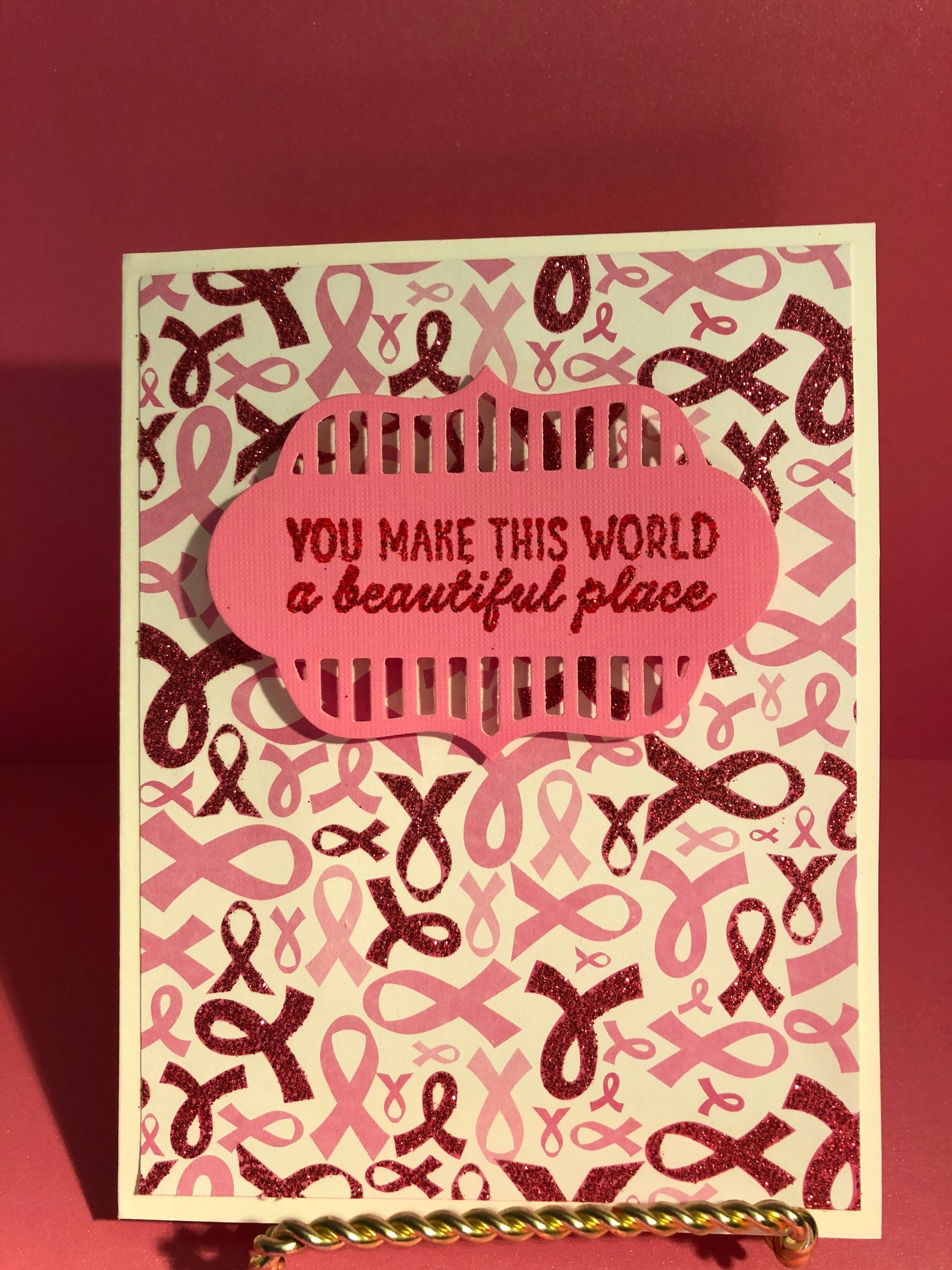 Handmade Card Breast Cancer Card Cute Cards Handmade Cards Etsy