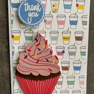 Thank You Card. Handmade Friendship Card, Friend Cards, Cute Cards, Handmade Cards.