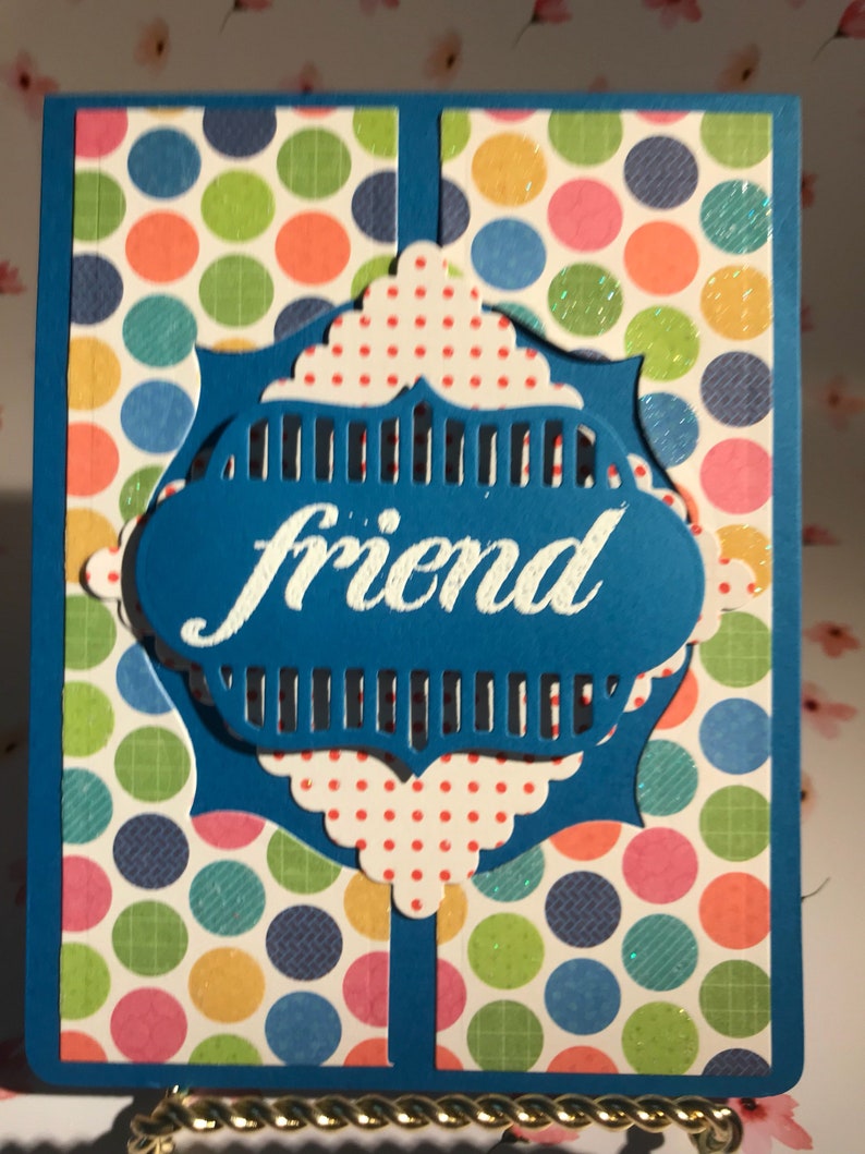 Cute Cards Thank You Card Handmade Cards. Handmade Friendship Card Friend Cards