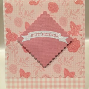 Thank You Card. Thank You Handmade Card. Friend Card. Handmade Friend Card, Friendship Card, Friend Cards, Cute Cards, Handmade Cards.