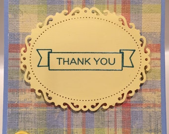 Thank You Card. Thank You Handmade Card. Friend Card. Handmade Friend Card, Friendship Card, Friend Cards, Cute Cards, Handmade Cards.