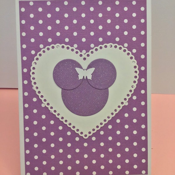 Happy Birthday Child's Card. Children's Card. Handmade Cards, Birthday Cards, Handmade Birthday Cards, Mouse  Card, Girls card