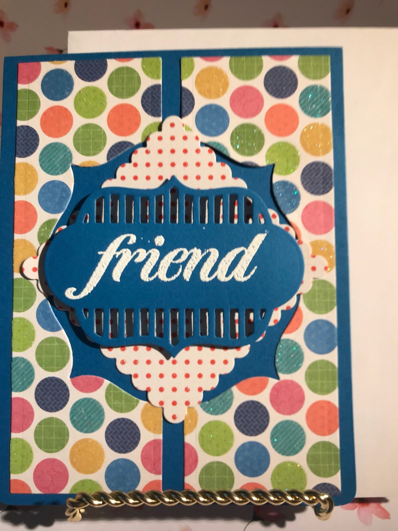 Cute Cards Thank You Card Handmade Cards. Handmade Friendship Card Friend Cards