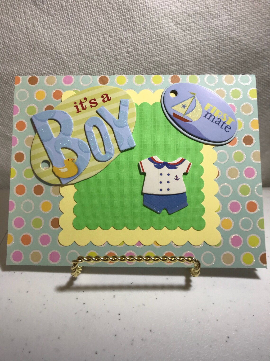 Baby Boy Card, Cute Cards, Handmade Cards, Handmade Baby Card, Pop up