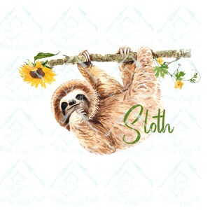 Sloth/Tree Hanging/Digital Designs/Sublimation/Sloths/PNG/