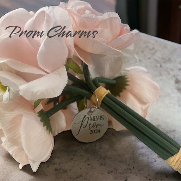 Prom Flower Charm, Prom Bouquet, Weddings, Bridal Showers, Keepsakes, Senior Gift, Prom Charm