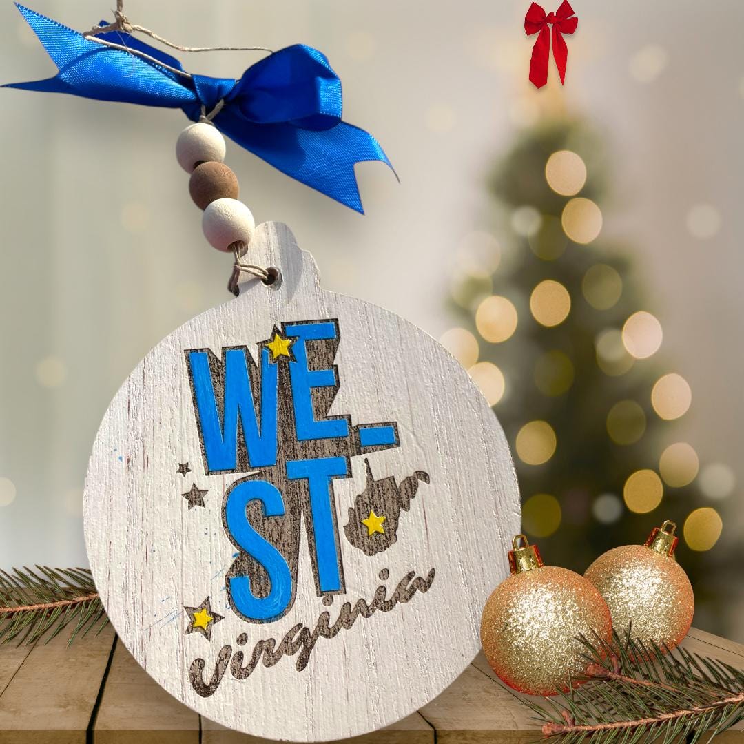 WEST Virginia State MDF Large Christmas Tree Ornament Gift - Etsy