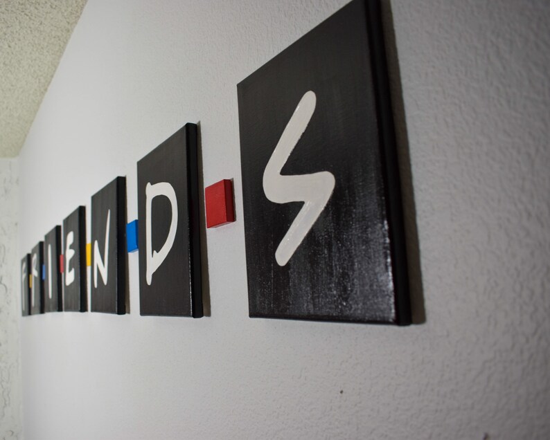FRIENDS Tv Show Logo handmade Canvas Art Etsy