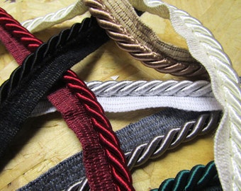 Thick 8mm Upholstery Piping Cord 8mm Flanged Piping Cord Upholstery Rope Color Range Flanged Insertion Rope Piping for Cushions