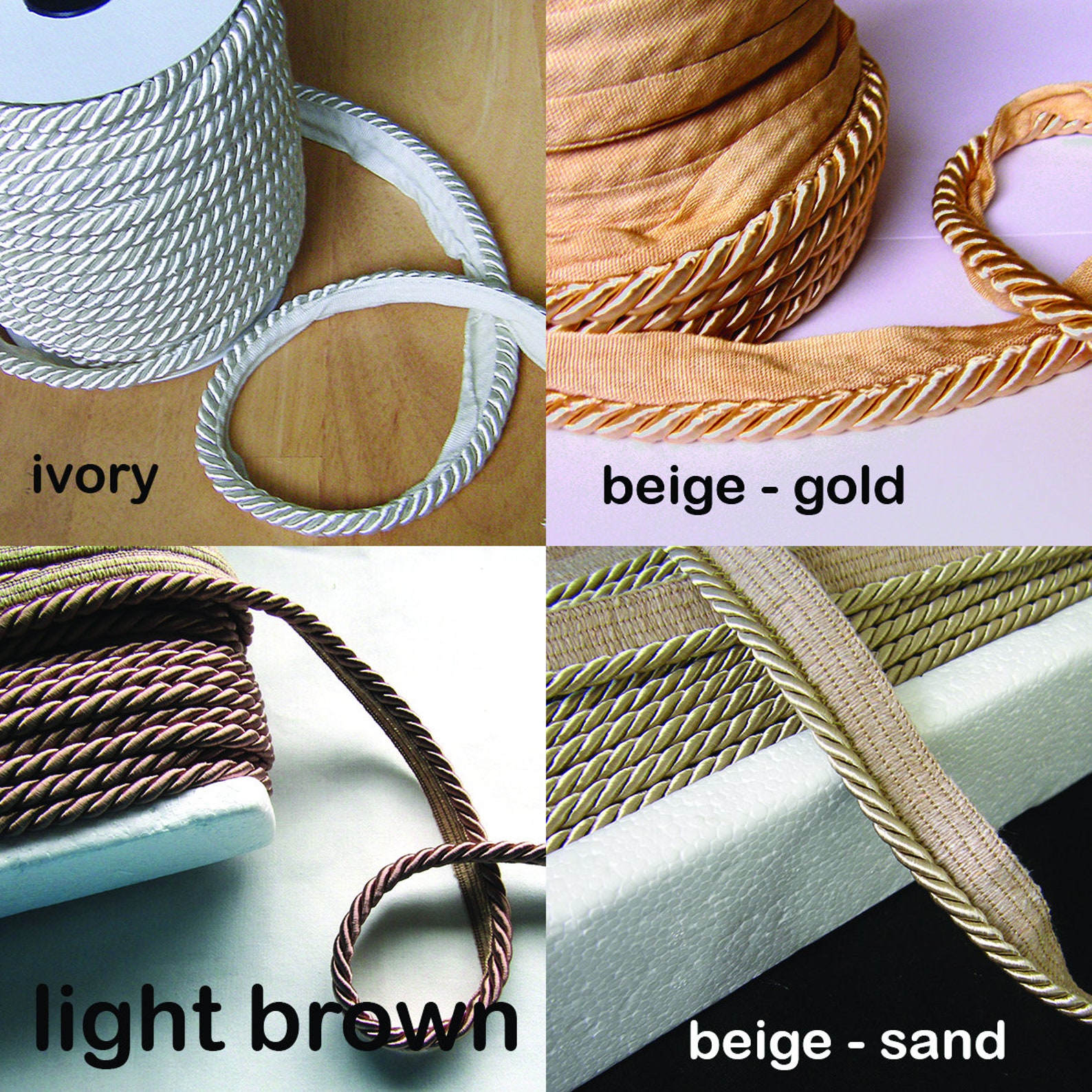 Very Thick Piping Cord 8mm Flanged Piping Cord Rope Piping 8 Etsy