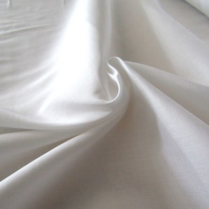 100% Bamboo Canvas Shirt fabric White Bamboo Satin Fabric Pure Bamboo Fabric  by Fat Quarter , half meter