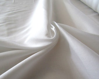 100% Bambus Canvas Shirtstoff Weißer Bambus Satin Stoff Reiner Bambus Stoff von Fat Quarter, halber Meter