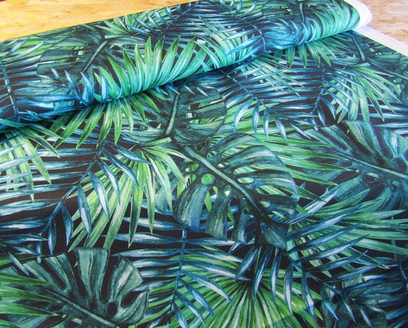 Waterproof Gold Dots Black Printed Fabric Oilcloth Outdoor Sold By Half