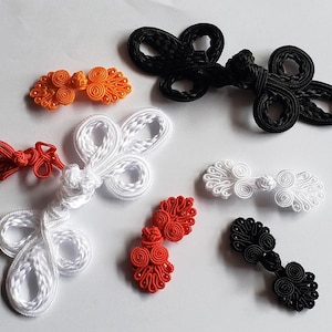 Frog Fastener Black Button Knots Frog Buttons Chinese Frog Closures Dressmaking Frog Button Closures Frog Toggle