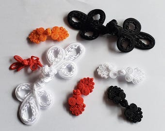 Frog Fastener Black Button Knots Frog Buttons Chinese Frog Closures Dressmaking Frog Button Closures Frog Toggle