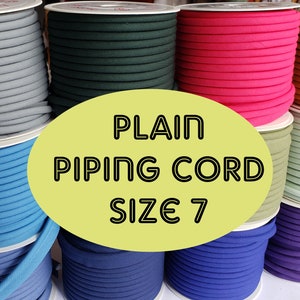 Plain 7mm Flanged Piping Cord  Polycotton Matt Decorative Piping Rope Flanged Rope Lip Cord Upholstery Piping Cord Piping for cushions
