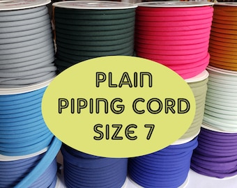 Plain 7mm Flanged Piping Cord  Polycotton Matt Decorative Piping Rope Flanged Rope Lip Cord Upholstery Piping Cord Piping for cushions