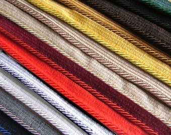 Decorative Piping cord 5mm Flanged Piping Colors Piping Cord for Cushions Flanged Rope Trimmings Upholstery Rope Piping Cord for Sewing