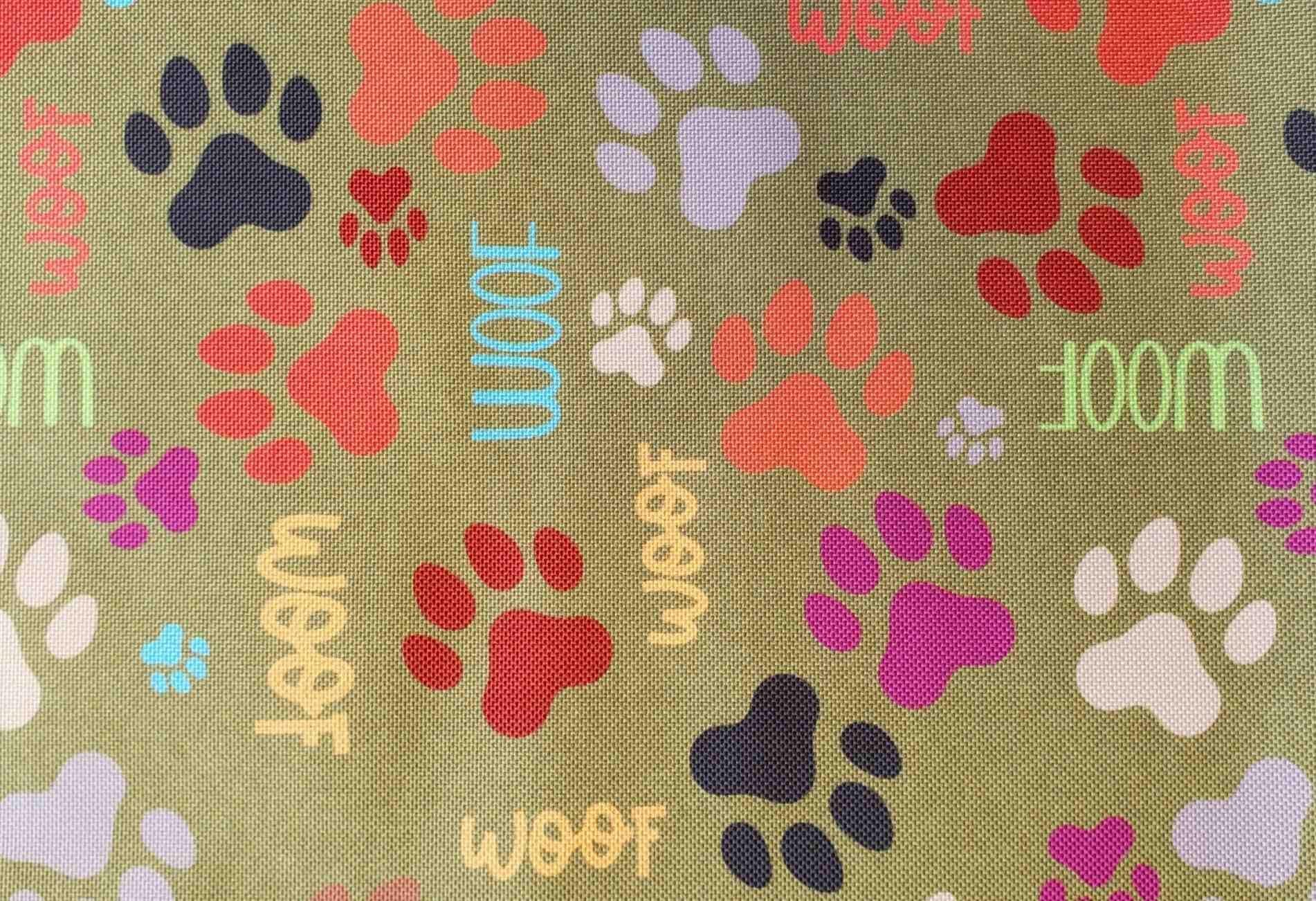 Image showcasing Waterproof Fabric - Dogs Pattern Water-resistant Canvas Fabric Outdoor ...
