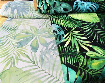 Waterproof Fabric - Tropical Leaves Water-resistant Fabric Outdoor Canvas fabric Oilcloth Fabric   fabric Outdoor cushions fabric