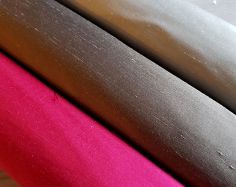 Dupion Silk Silk Fabric 100% Mulberry Silk Fabric Shantung Silk Fabric Pure Silk Fabric Raw Silk Fabric Dressmaking Bridal Craft Fabric