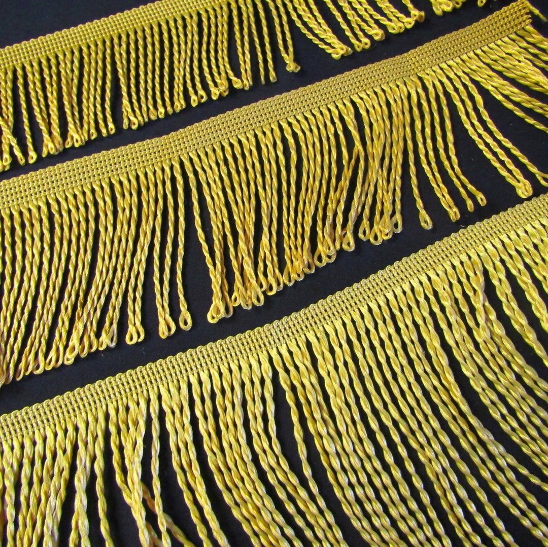 Gold Bullion Fringes Tassels Looped 60mm 80mm 120mm Upholstery Trim ...