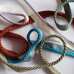 Flanged Piping Cord 5mm Half matt Decorative Piping Rope Flanged Rope Lip Cord Upholstery Piping Cord Upholstery Rope  Piping for cushions