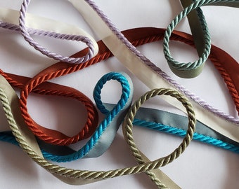 Flanged Piping Cord 5mm Half matt Decorative Piping Rope Flanged Rope Lip Cord Upholstery Piping Cord Upholstery Rope  Piping for cushions