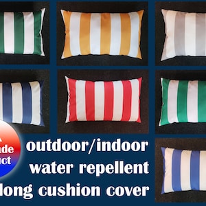 Oblong Outdoor Decorative cushion Cover or Cushion Stripes Waterproof Patio Square Cushion Throws Sofa Cushions