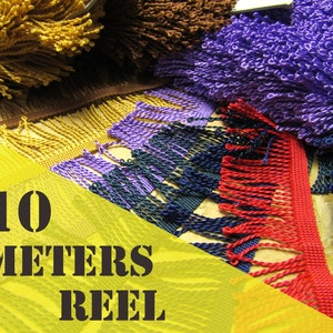 10 meters Bullion Fringes Tassels Looped 60mm ( 2,5&quot;) Trim 16 colors  Crafts DRESS FRINGING Fringing Tassels