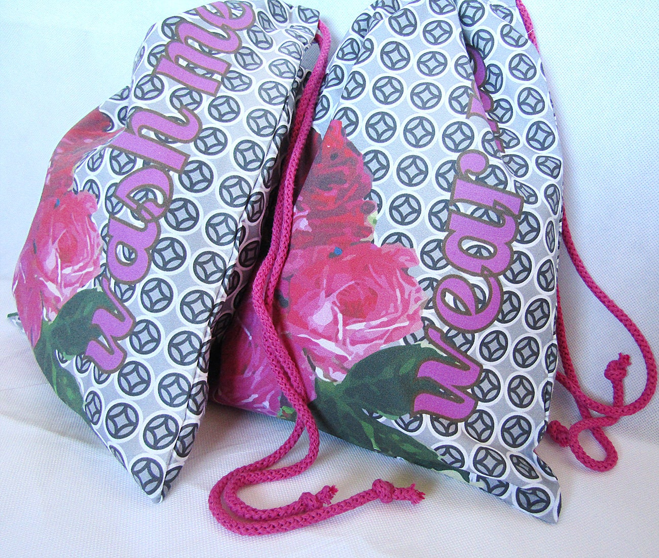 Luxury Travel Laundry Bag Set Two lingerie bags 100 cotton Etsy