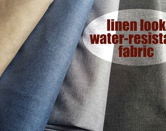 Water- Resistant Fabric  Linen Look Outdoor Fabric Water Resistant  - Water-repellent Fabric - PVC fabric Outdoor Cushions Furniture