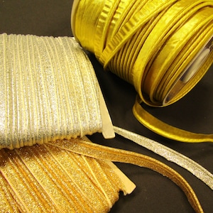 Fine Decorative  Gold Silver by 1/2m Flanged Piping Cord Fabric Piping Cord Insertion Cord Piping For Cushions Dressmaking  Lip Cord