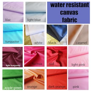 Water Resistant Canvas Fabric  Solid Outdoor Fabric Water Resistant  - Water-repellent Fabric - PVC fabric Outdoor Cushions Furniture Bags