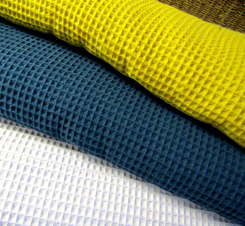 100% Cotton Thick Waffle Pique Honeycomb fabric by Fat Quarter | Etsy