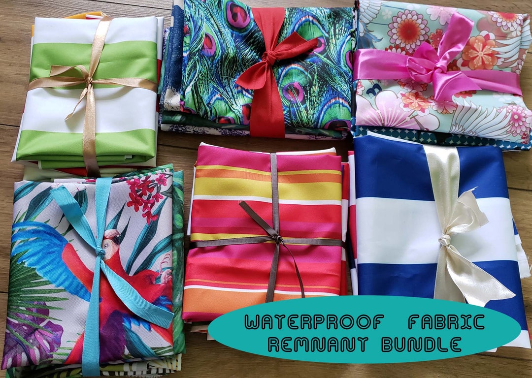 Waterresistant Outdoor Fabric Remnants Bundle Optional Sizes Outdoor