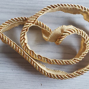 6mm Two-tone Gold&Gold Flanged Piping Cord Lip Cord  Flanged Rope Piping for Cushions Furnishing Piping Cord