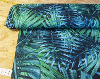 Waterproof Canvas Fabric - Palm Leaves - Water Resistant fabric Outdoor Material Fabric - Outdoor/Indoor fabric - Outdoor Upholstery Cushion