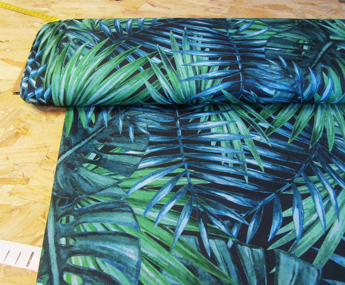 Waterproof Fabric Palm Leaves Water, Water Resistant Outdoor Fabric Uk
