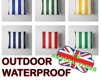 Square Outdoor Decorative cushion Cover Stripes Waterproof Patio Square Cushion Throws Sofa Cushions