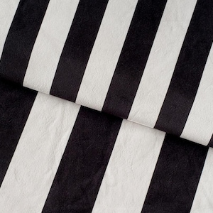 Tissu velours rayures tissu d&#39;ameublement noir-blanc cassé Tissu velours coussin rideaux Tissu velours imprimé