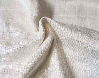 100% Bambus Double Gauze Cream Wiederverwendbarer Windelstoff Antiallergener Bambusstoff Spucktuch-Stoff