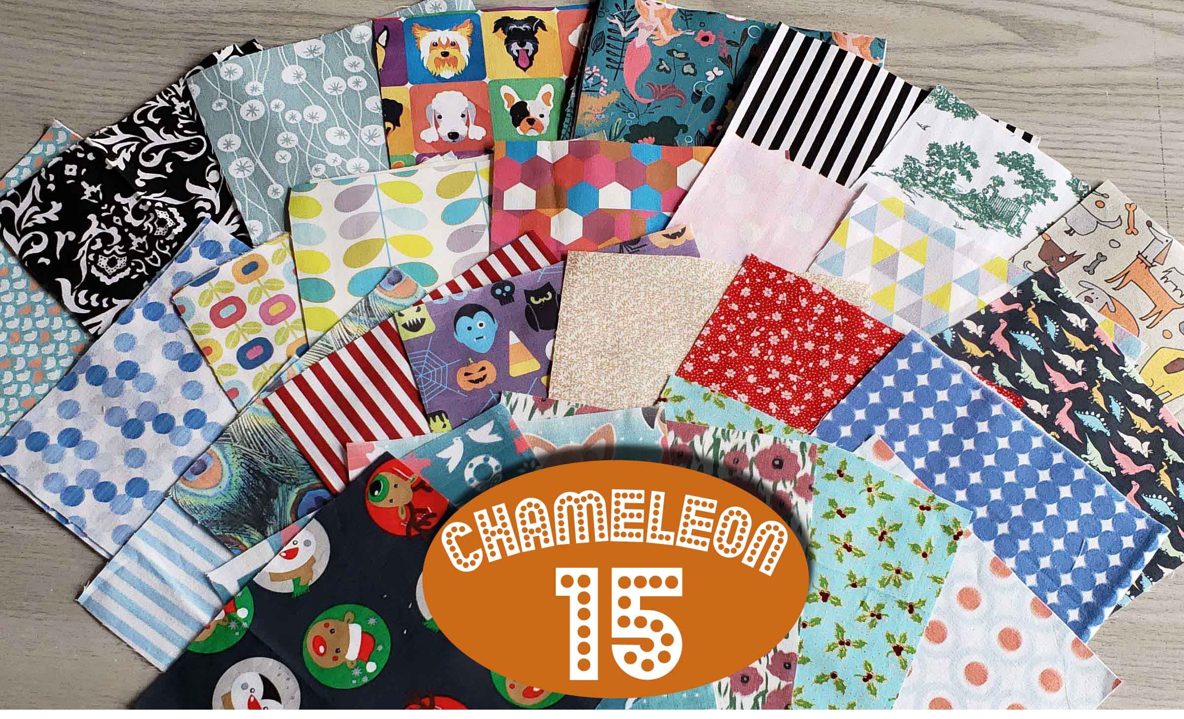 100% Cotton Fabric Square Bundle Chameleon - Optional Sizes and ...