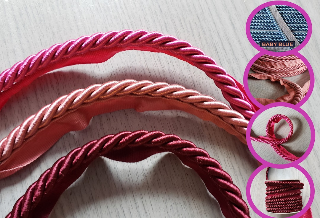 Flanged Piping Cord 6mm Decorative Piping Rope Flanged Rope Trimmings