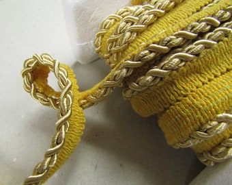 Gold Flanged Piping Cord 7mm Upholstery Piping Cord Rope Piping Flanged Rope Trimmings Cushion Insertion Cord Lip Cord Piping for Cushions